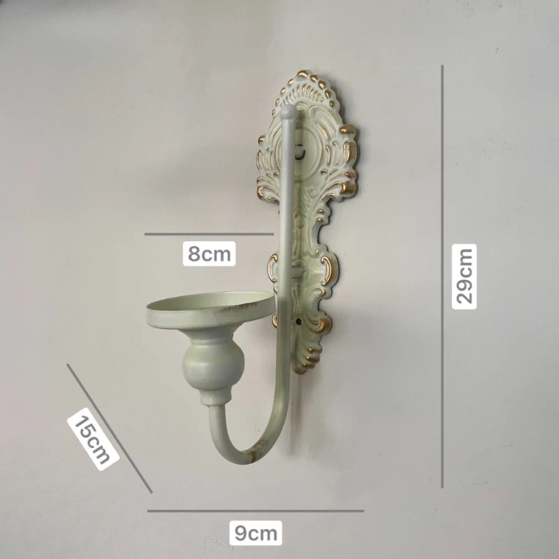 2er Set Nordische Wand-Kerzenhalter aus Gusseisen - Apoletta
