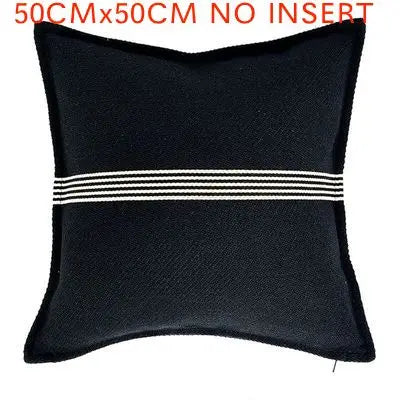 Luxuriöser Kissenbezug (Dicke Textur) mit geometrischer Stickerei - Apoletta