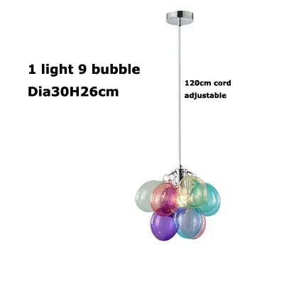 LED Ballon Kronleuchter – Bunte Glas-Blasen-LampeNeue - Apoletta