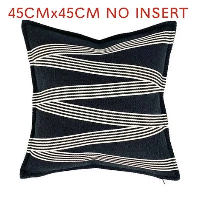 Luxuriöser Kissenbezug (Dicke Textur) mit geometrischer Stickerei - Apoletta