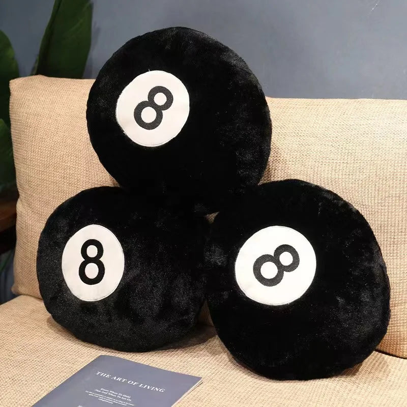 Kreatives Plüschkissen „Billard 8-Ball“ – Weiches Indoor-Sport-Dekors Geschenk, Heimdekoration - Apoletta