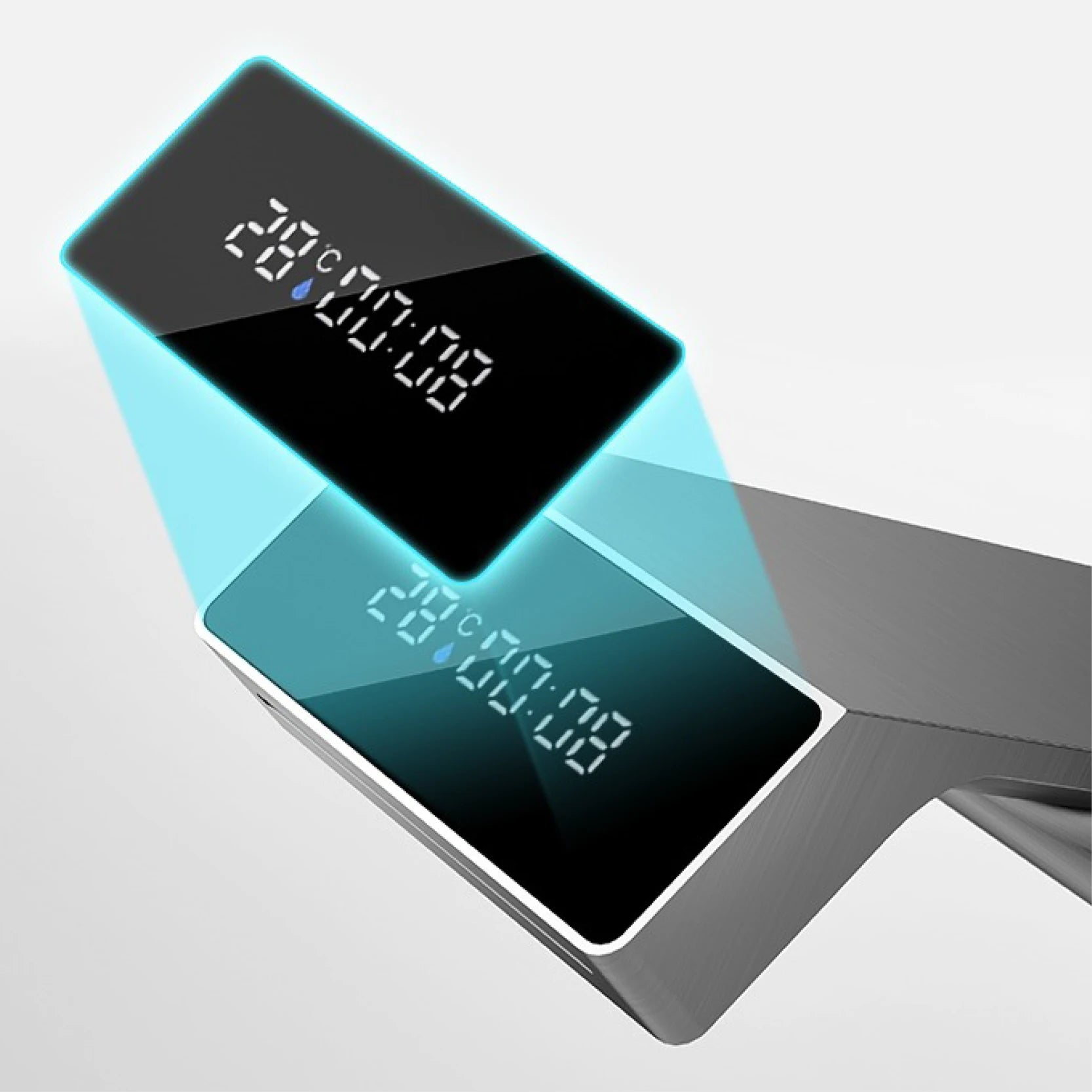 Wandarmatur in Gun-Grey mit LED-Display - Apoletta