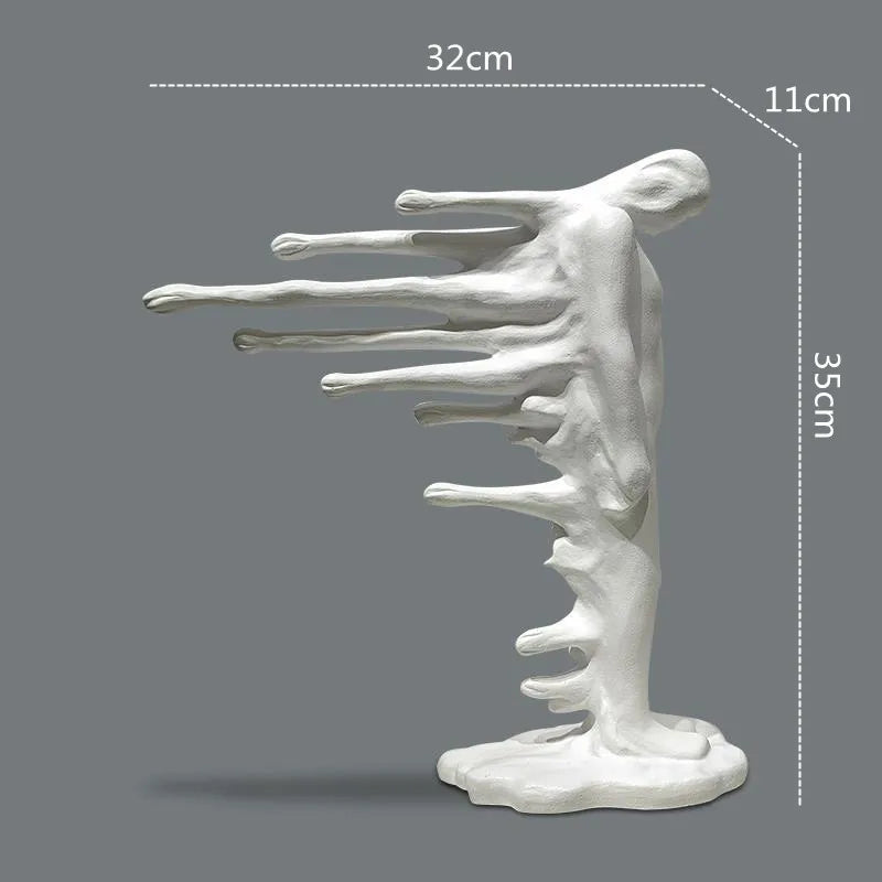 Abstrakte Figur-Skulptur aus Harz - Apoletta