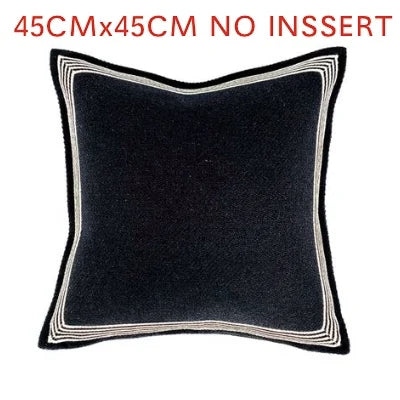 Luxuriöser Kissenbezug (Dicke Textur) mit geometrischer Stickerei - Apoletta