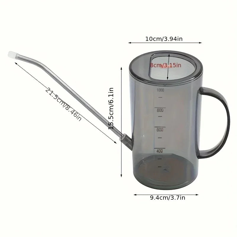 Edelstahl Gießkanne mit langem Auslauf & Messmarkierungen - Apoletta