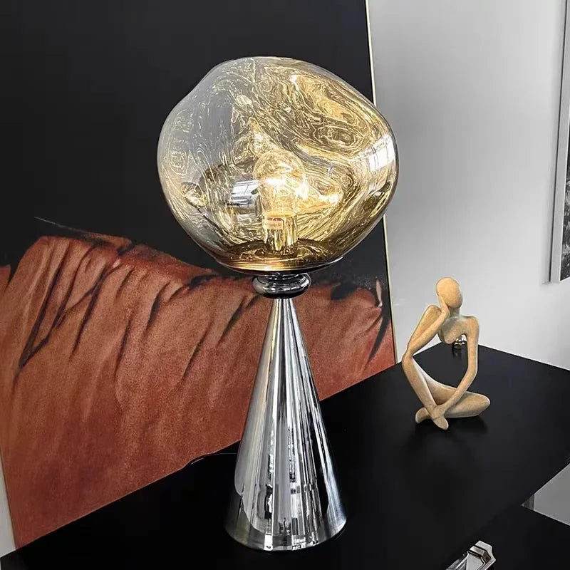 Postmoderne Eck-Stehlampe Schwarz mit Rauchglas-Schirm - Apoletta