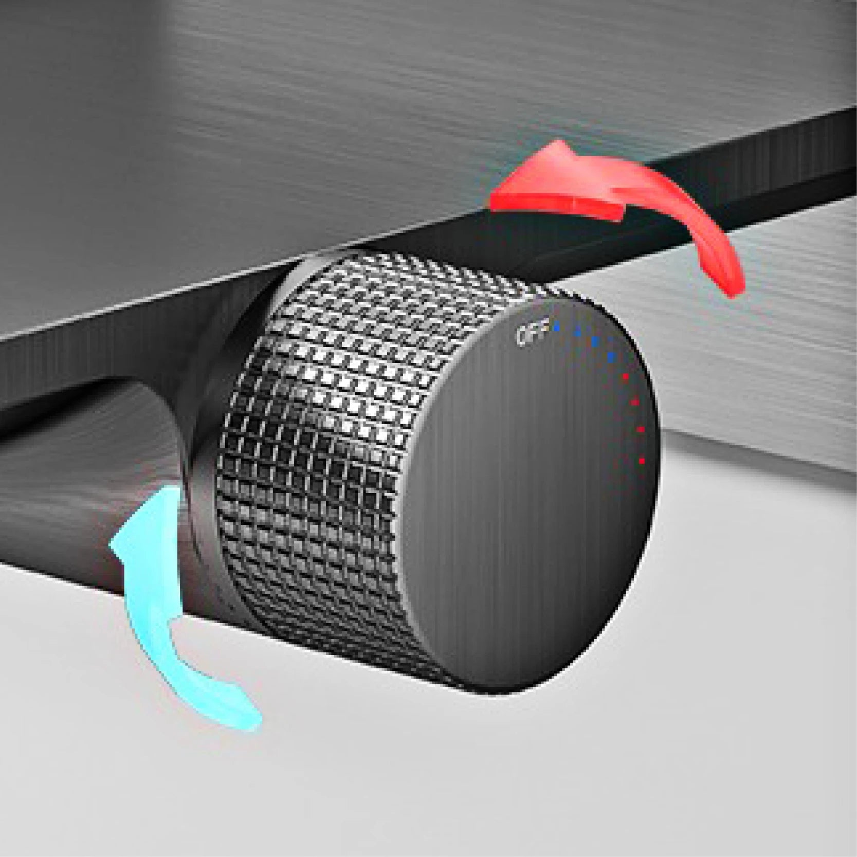 Wandarmatur in Gun-Grey mit LED-Display - Apoletta