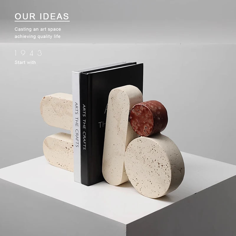 Retro Buchstützen in Höhlenstein-Optik - Apoletta