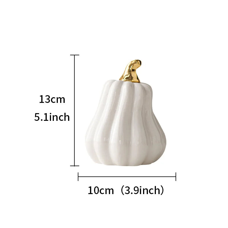 Minimalistisches Keramik-Kürbis-Dekor – Modernes Kunststück - Apoletta