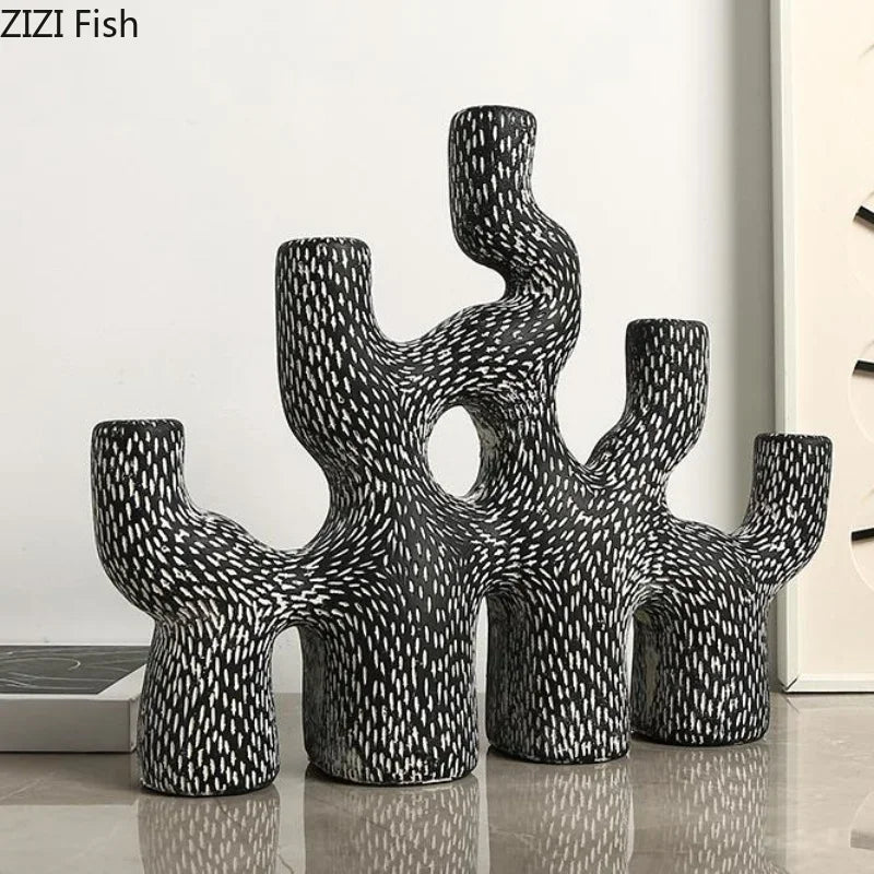 Abstrakter "Alien" Korallen-Kerzenständer – Kreatives Ornament - Apoletta