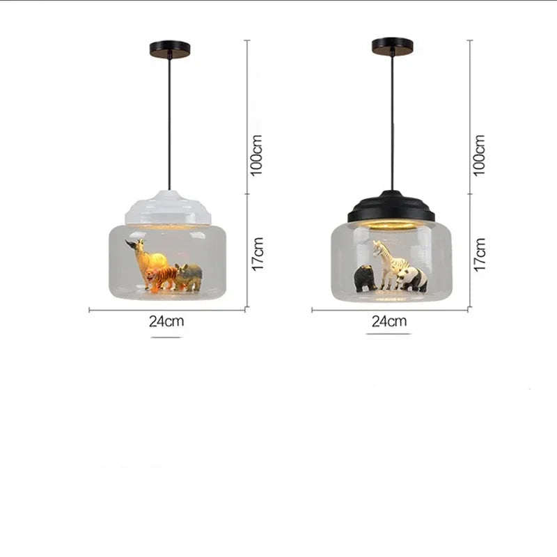 Nordische Tier-Pendelleuchte für Kinderzimmer (LED) - Apoletta