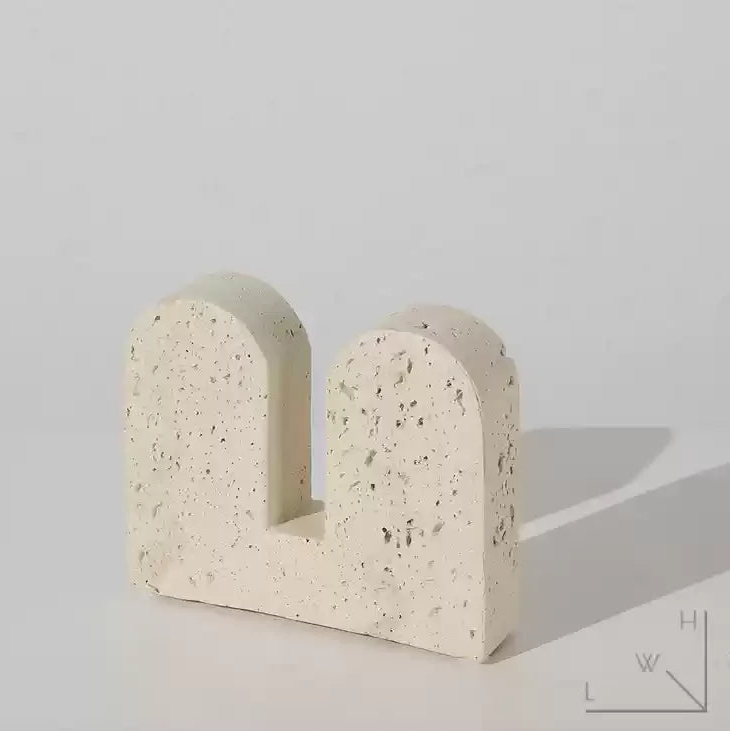 Retro Buchstützen in Höhlenstein-Optik - Apoletta