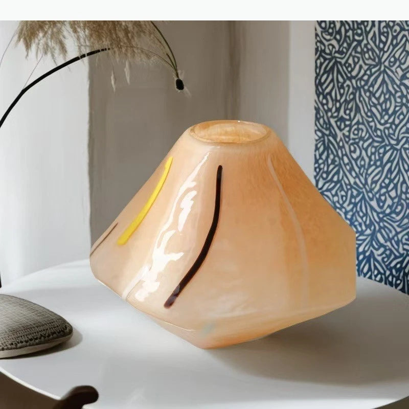 Geometrische Glasvase für Hydrokultur & Deko