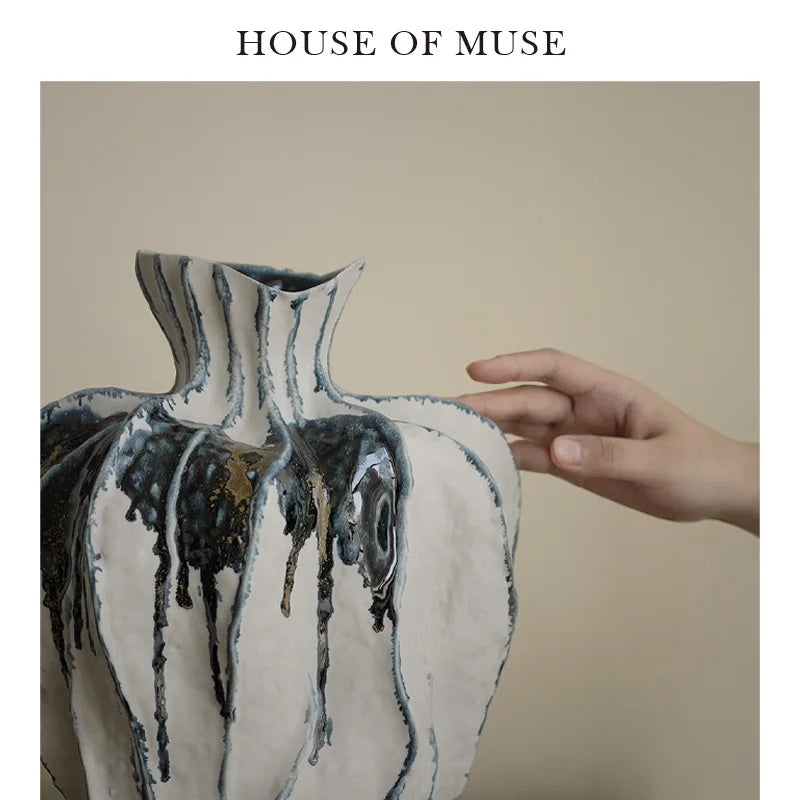 Handgefertigte Keramikvase mit Farbverlauf - Apoletta