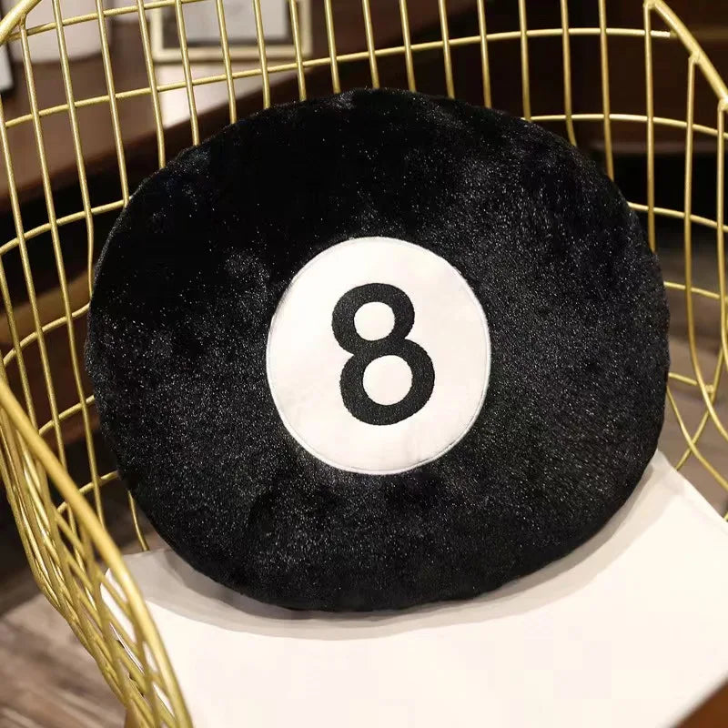 Kreatives Plüschkissen „Billard 8-Ball“ – Weiches Indoor-Sport-Dekors Geschenk, Heimdekoration - Apoletta
