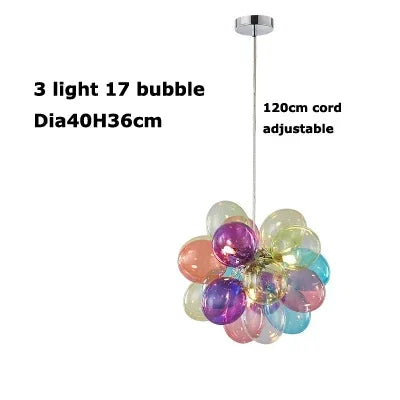 LED Ballon Kronleuchter – Bunte Glas-Blasen-LampeNeue - Apoletta