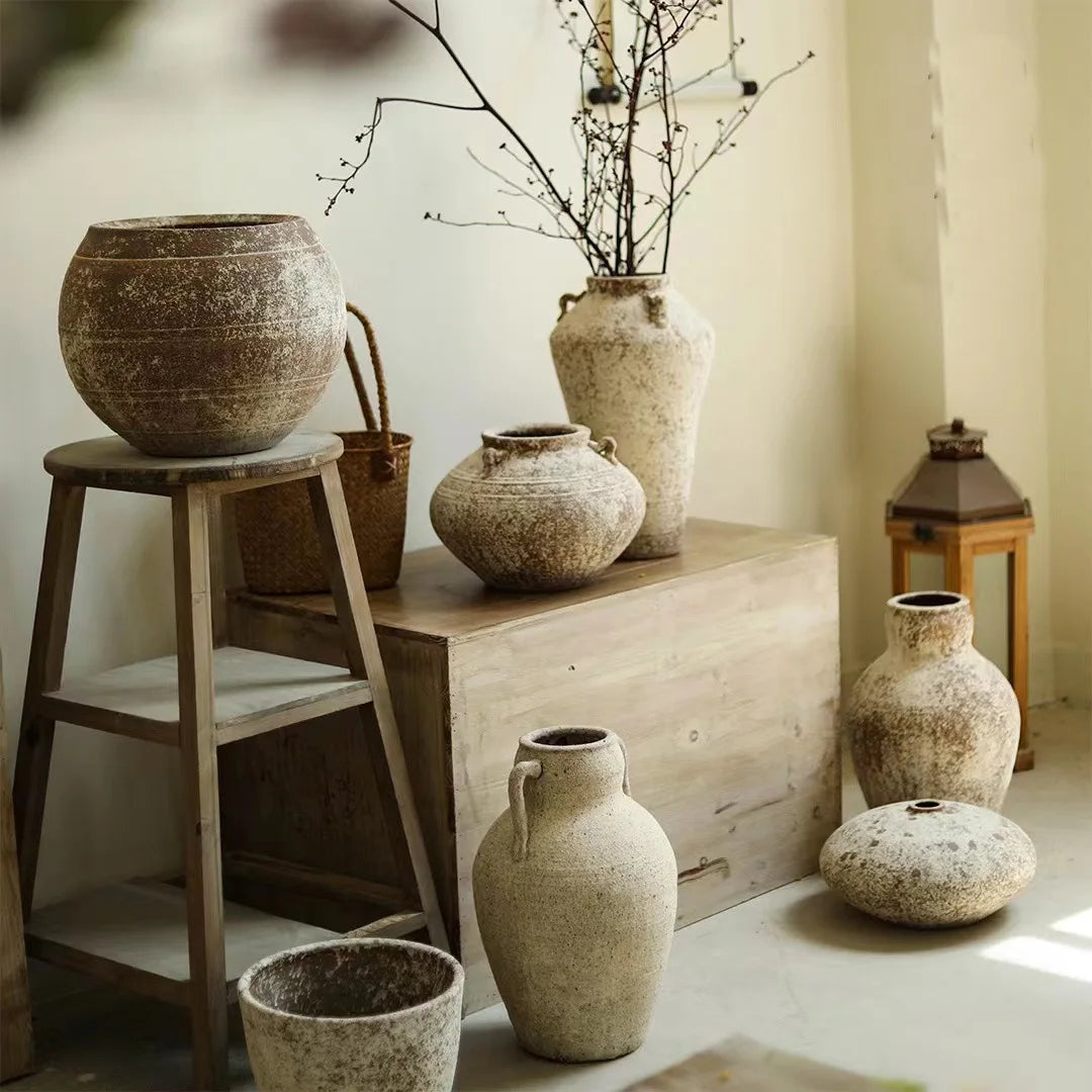 Retro Keramikvase im Wabi-Sabi Stil - Apoletta