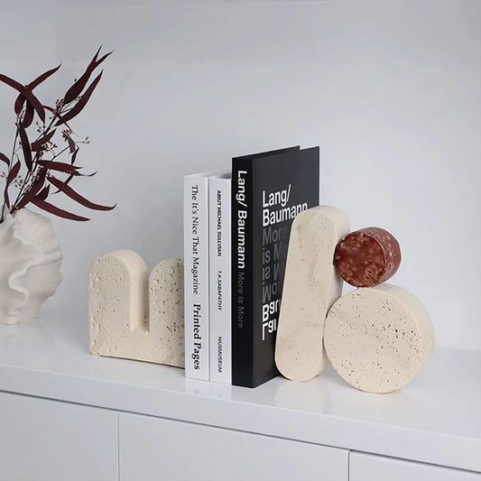 Retro Buchstützen in Höhlenstein-Optik - Apoletta