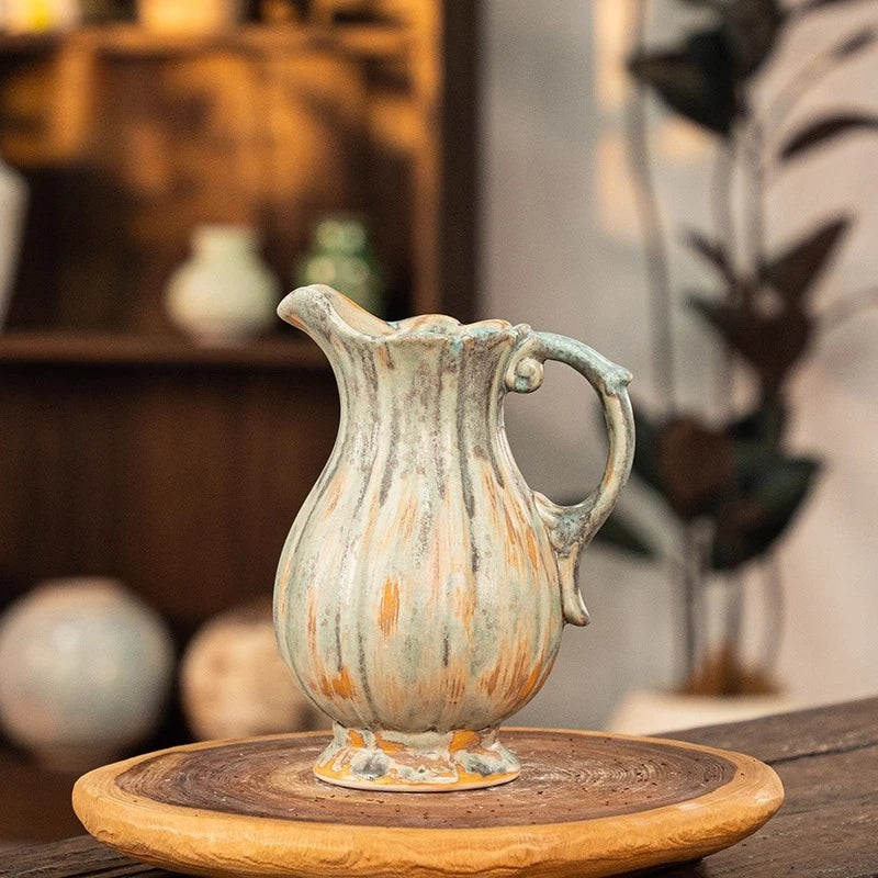 Blaue & Weiße Keramikvase mit Bewässerungsfunktion - Apoletta