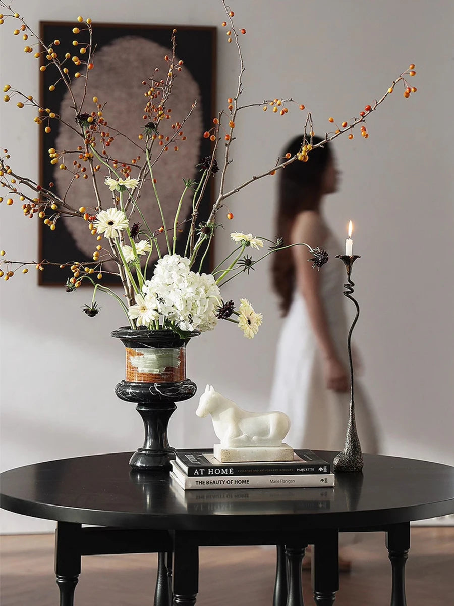 Natürliche Marmorvase im Vintage-Stil – Tisch- & Wohnzimmer-Dekor - Apoletta