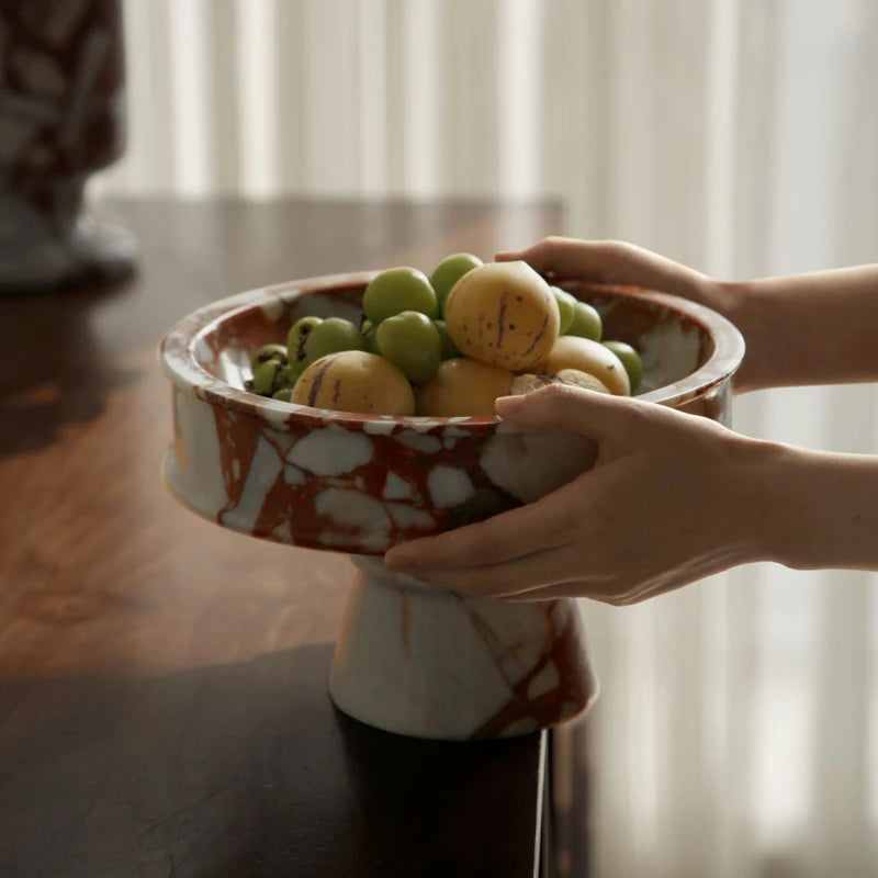 Natürliche Marmorvase (Vintage-Stil) – Heimdekoration für Tisch & Kaminsims - Apoletta