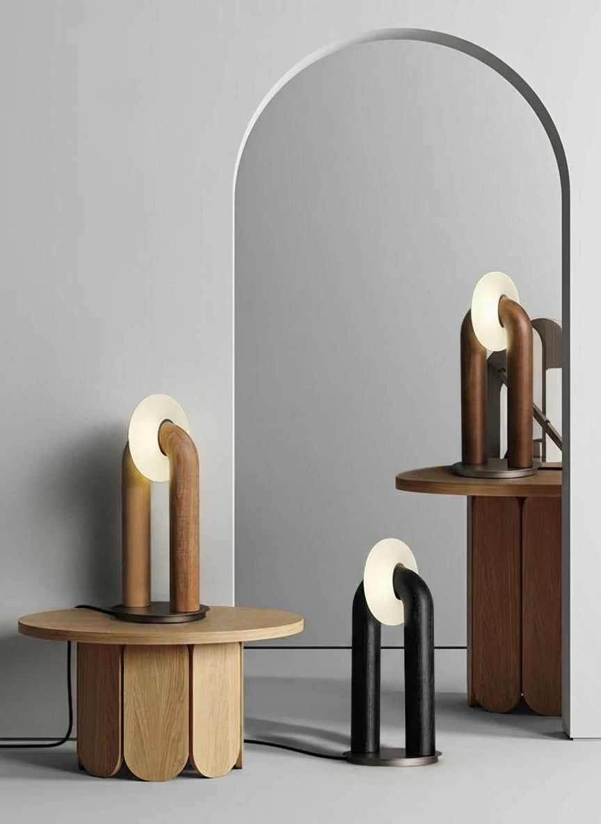 Künstlerische Retro Holz LED Tischlampe - Apoletta