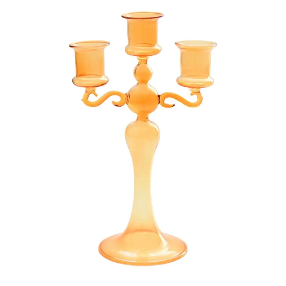 3-armiger Retro Glas-Kerzenhalter - Apoletta