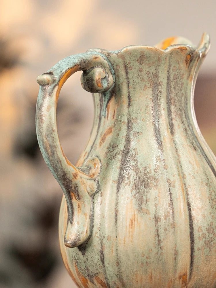 Blaue & Weiße Keramikvase mit Bewässerungsfunktion - Apoletta