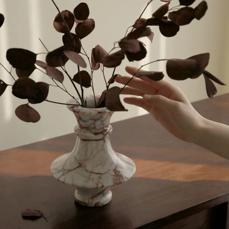 Italienische Calacatta-Marmorvase für die Heimdekoration - Apoletta