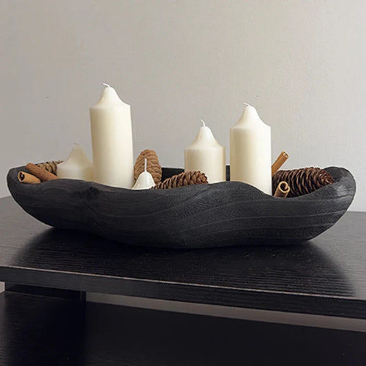 Schwarze Holzablage im Retro-Stil - Apoletta