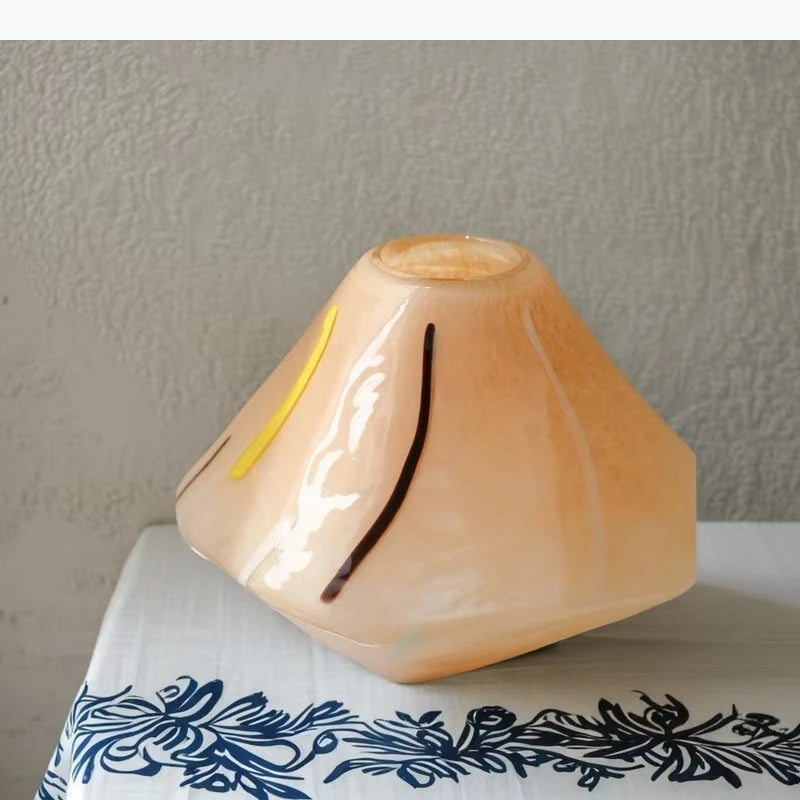 Geometrische Glasvase für Hydrokultur & Deko