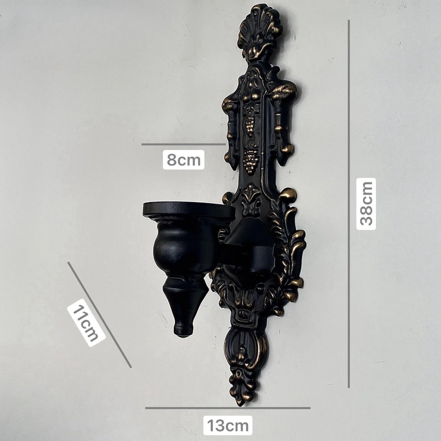 2er Set Nordische Wand-Kerzenhalter aus Gusseisen - Apoletta