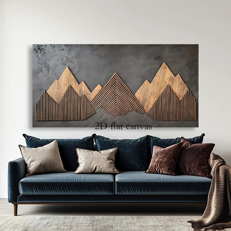 Nordische Wandkunst: Abstrakte Berge