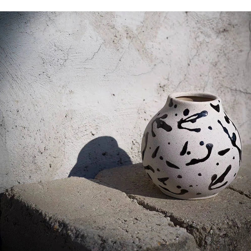 Einfache Keramikvase für Teetisch & Hydrokultur