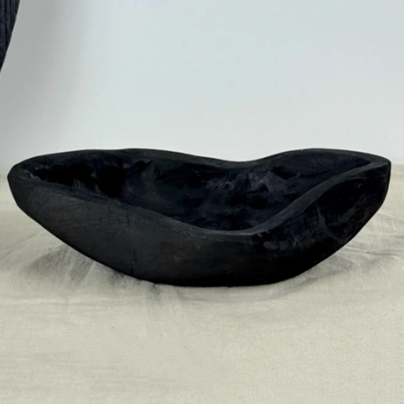 Schwarze Holzablage im Retro-Stil - Apoletta