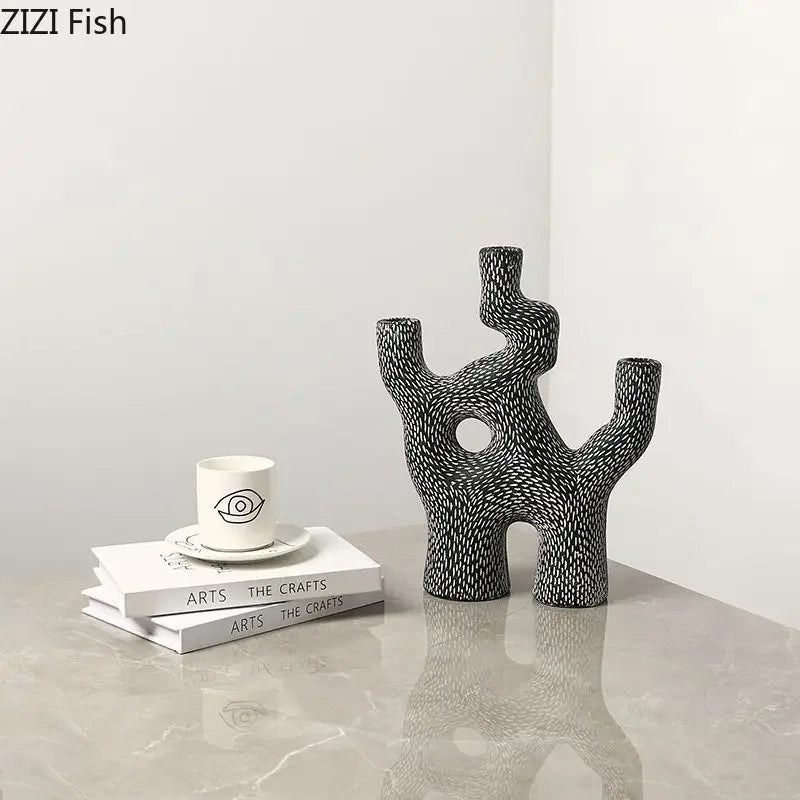 Abstrakter "Alien" Korallen-Kerzenständer – Kreatives Ornament - Apoletta