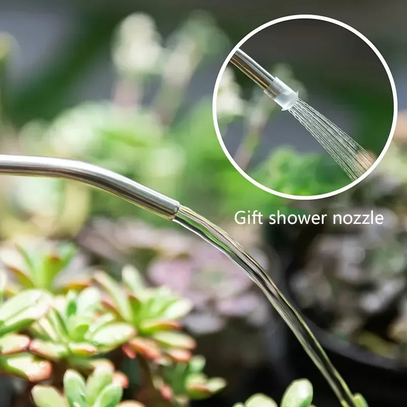 Edelstahl Gießkanne mit langem Auslauf & Messmarkierungen - Apoletta