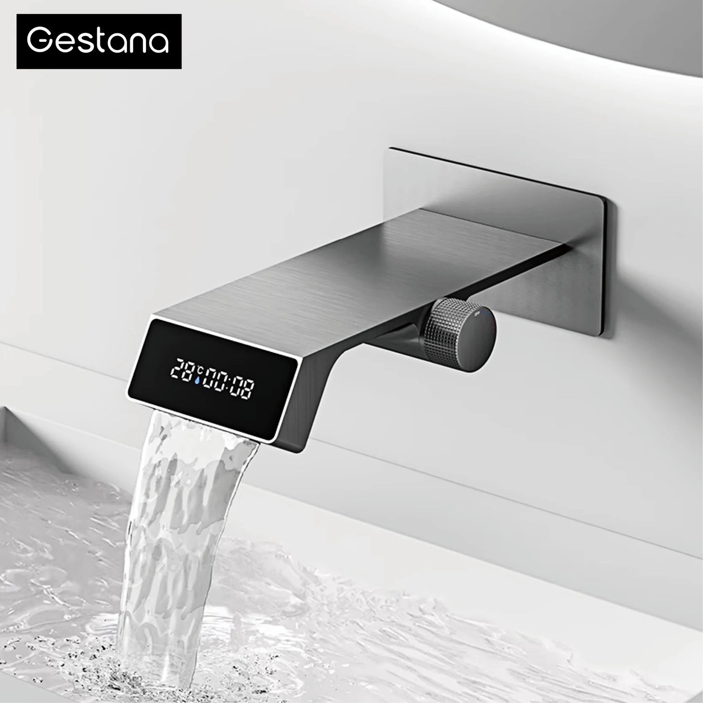 Wandarmatur in Gun-Grey mit LED-Display - Apoletta