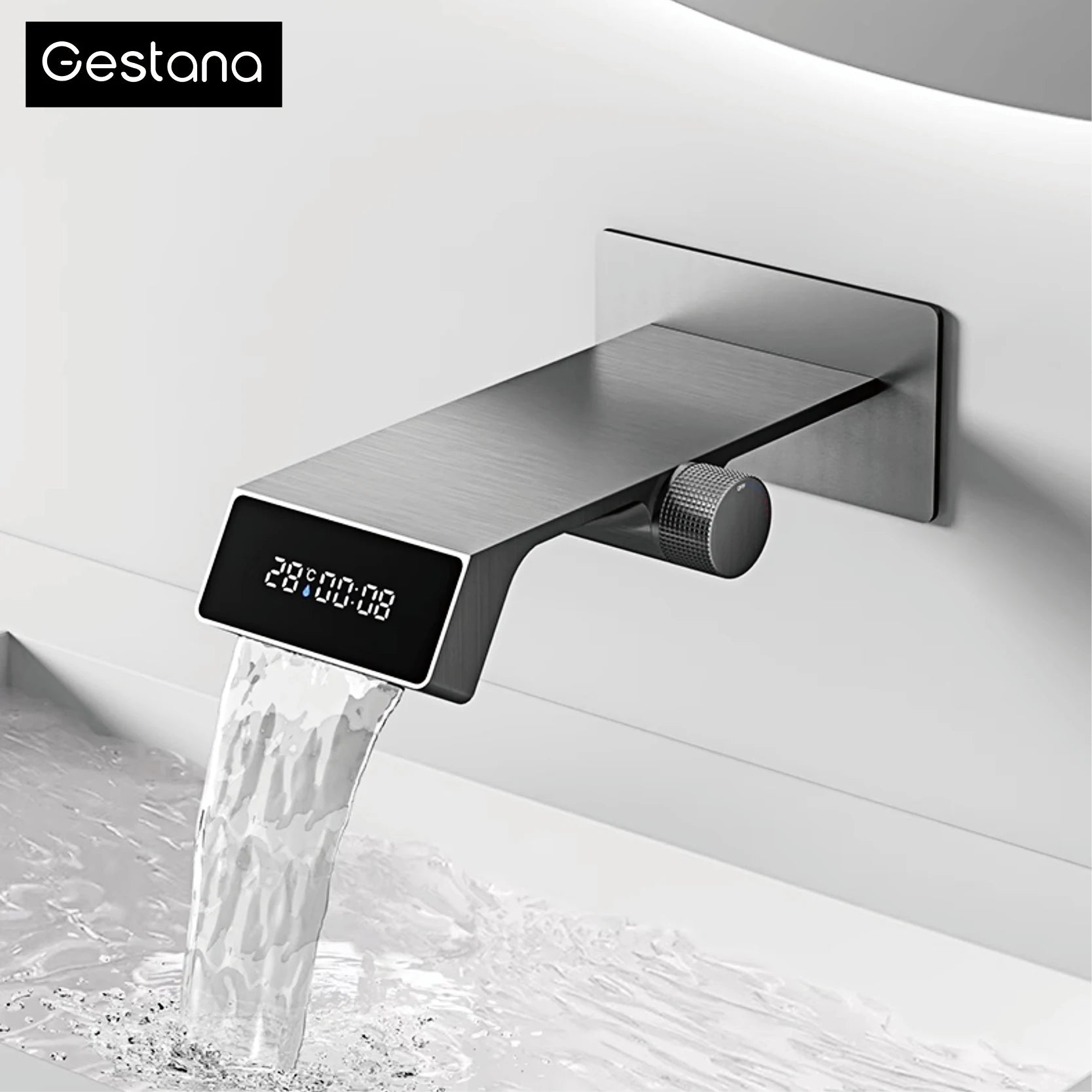 Wandarmatur in Gun-Grey mit LED-Display - Apoletta