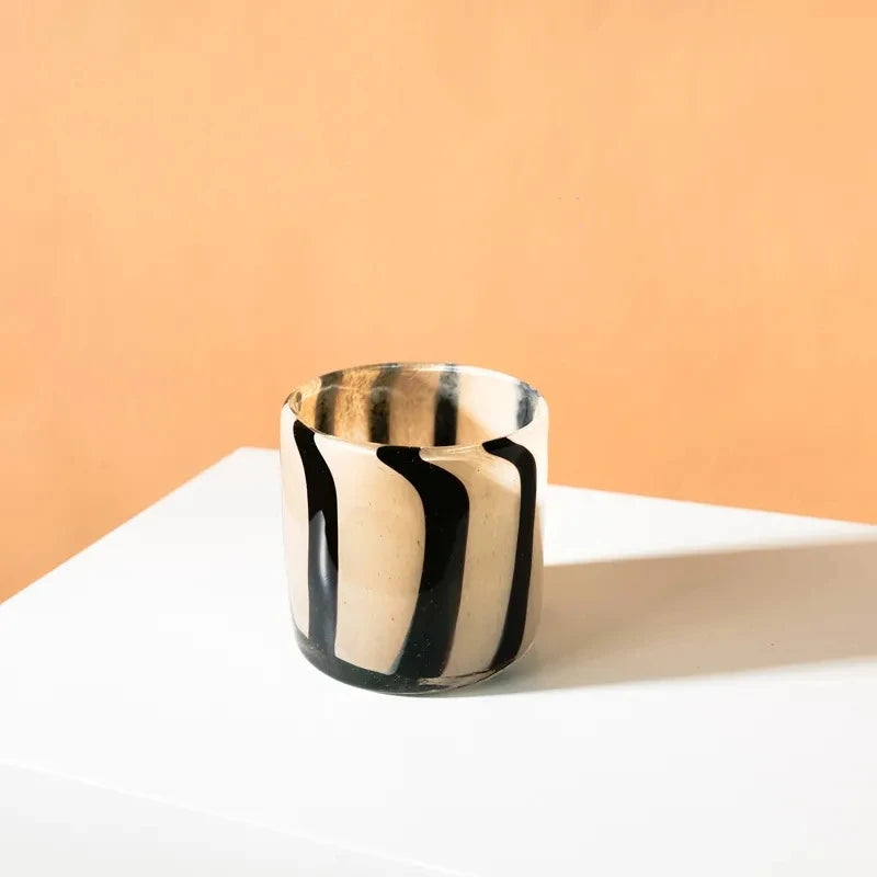 Antiker Glas-Kerzenhalter & Vase (Schwarz/Teefarben) - Apoletta