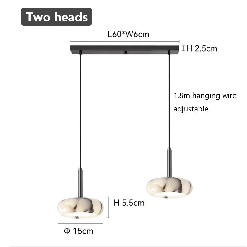 Nordische Hängelampe aus Marmor - Apoletta