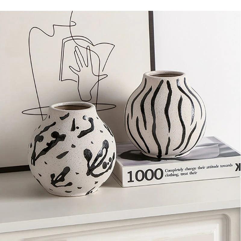 Einfache Keramikvase für Teetisch & Hydrokultur