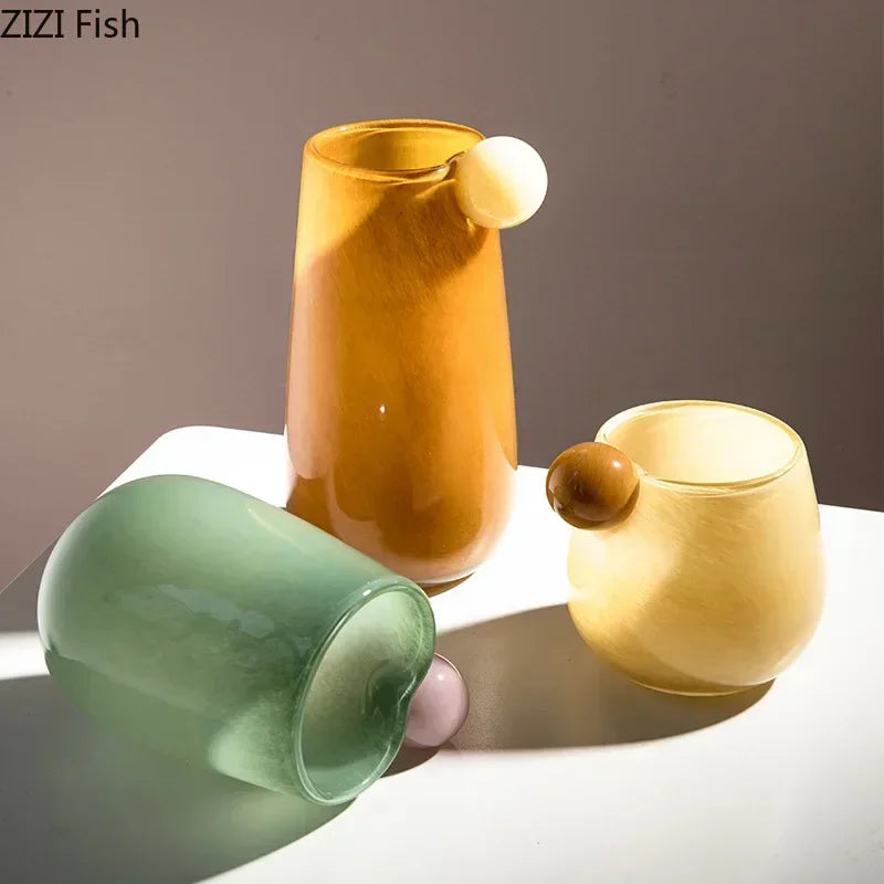 Bunte Glasvase im Süßigkeiten-Stil – Ästhetisches Dekor