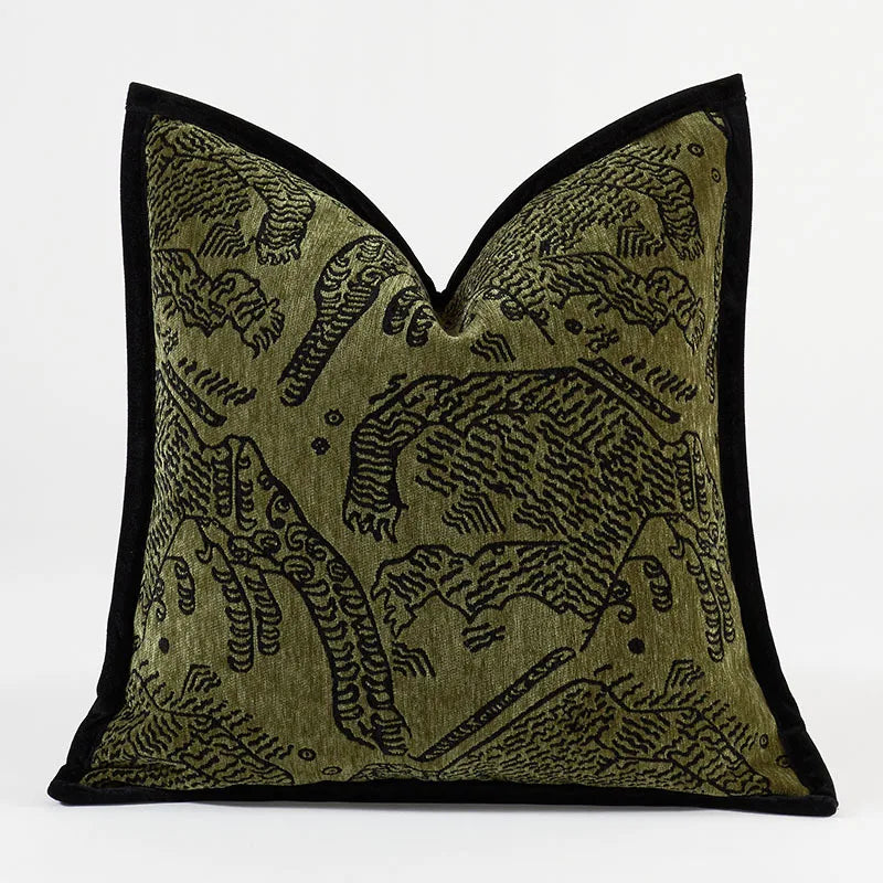 Luxuriöser Französischer Retro-Jacquard-Kissenbezug mit Rand - Apoletta