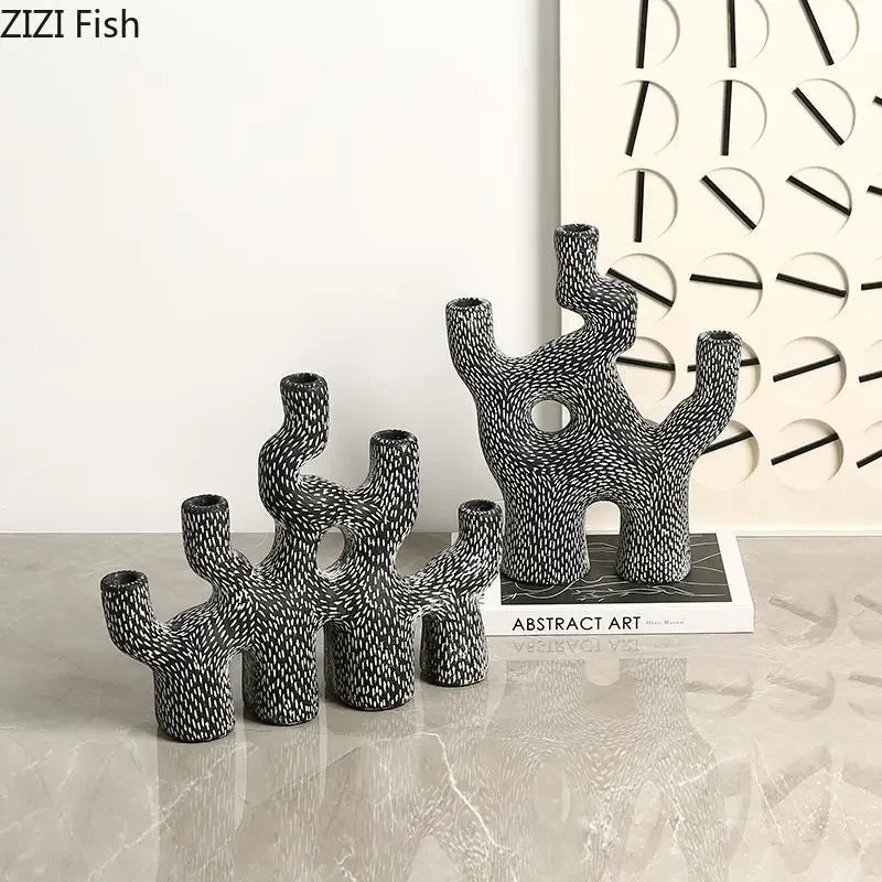 Abstrakter "Alien" Korallen-Kerzenständer – Kreatives Ornament - Apoletta