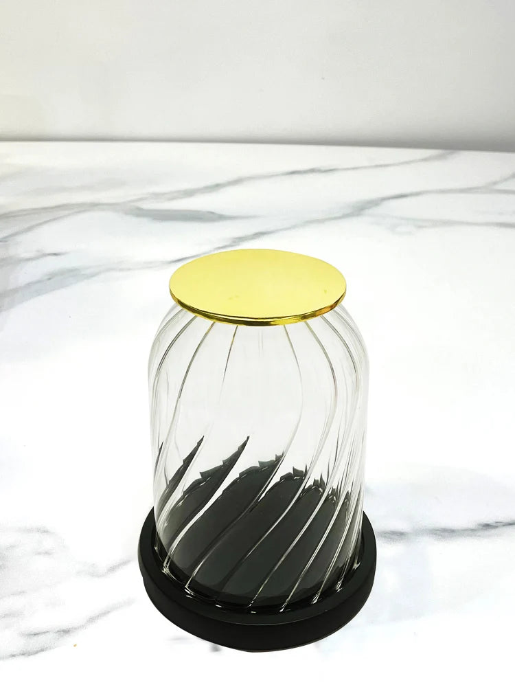 Designer-Kerzenhalter mit Glasabdeckung - Apoletta