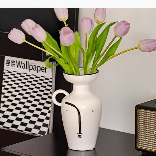 Moderne Abstrakte Keramikvase – Minimalistische Ästhetische Dekoration