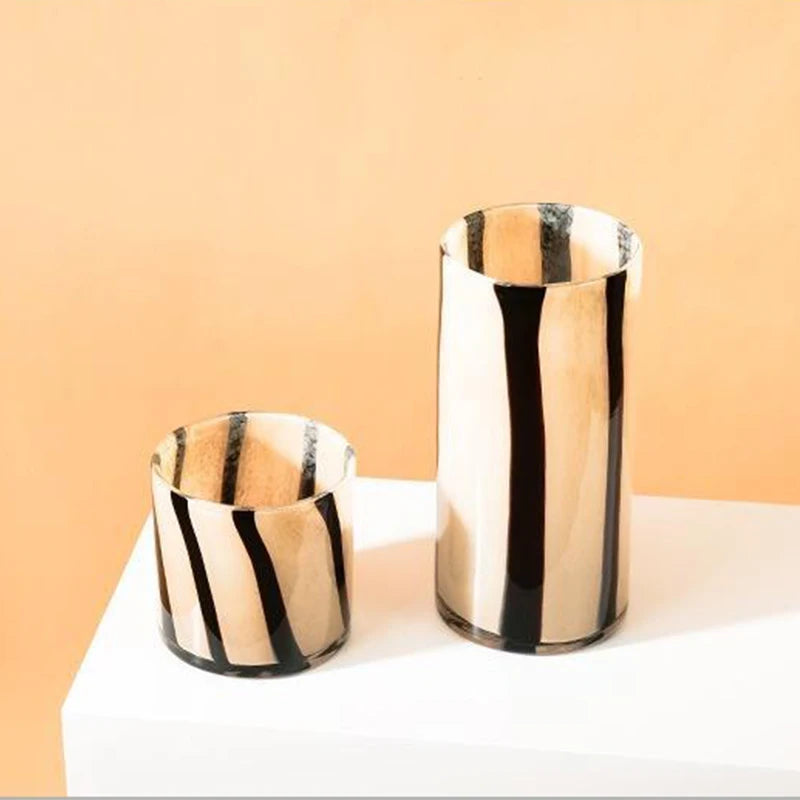 Antiker Glas-Kerzenhalter & Vase (Schwarz/Teefarben) - Apoletta