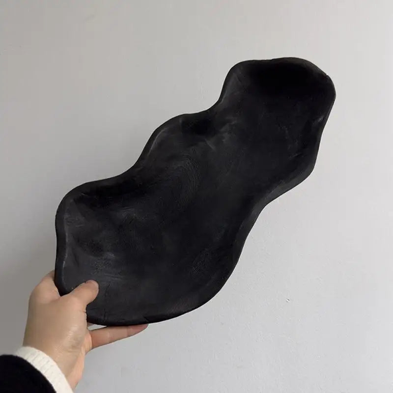 Schwarze Holzablage im Retro-Stil - Apoletta