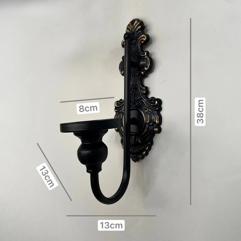 2er Set Nordische Wand-Kerzenhalter aus Gusseisen - Apoletta